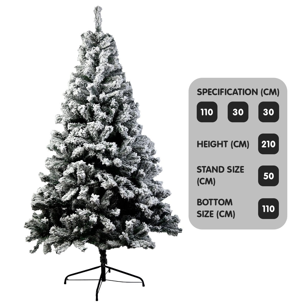 Christabelle Snow - Tipped Artificial Christmas Tree 2.1m 1200 Tips
