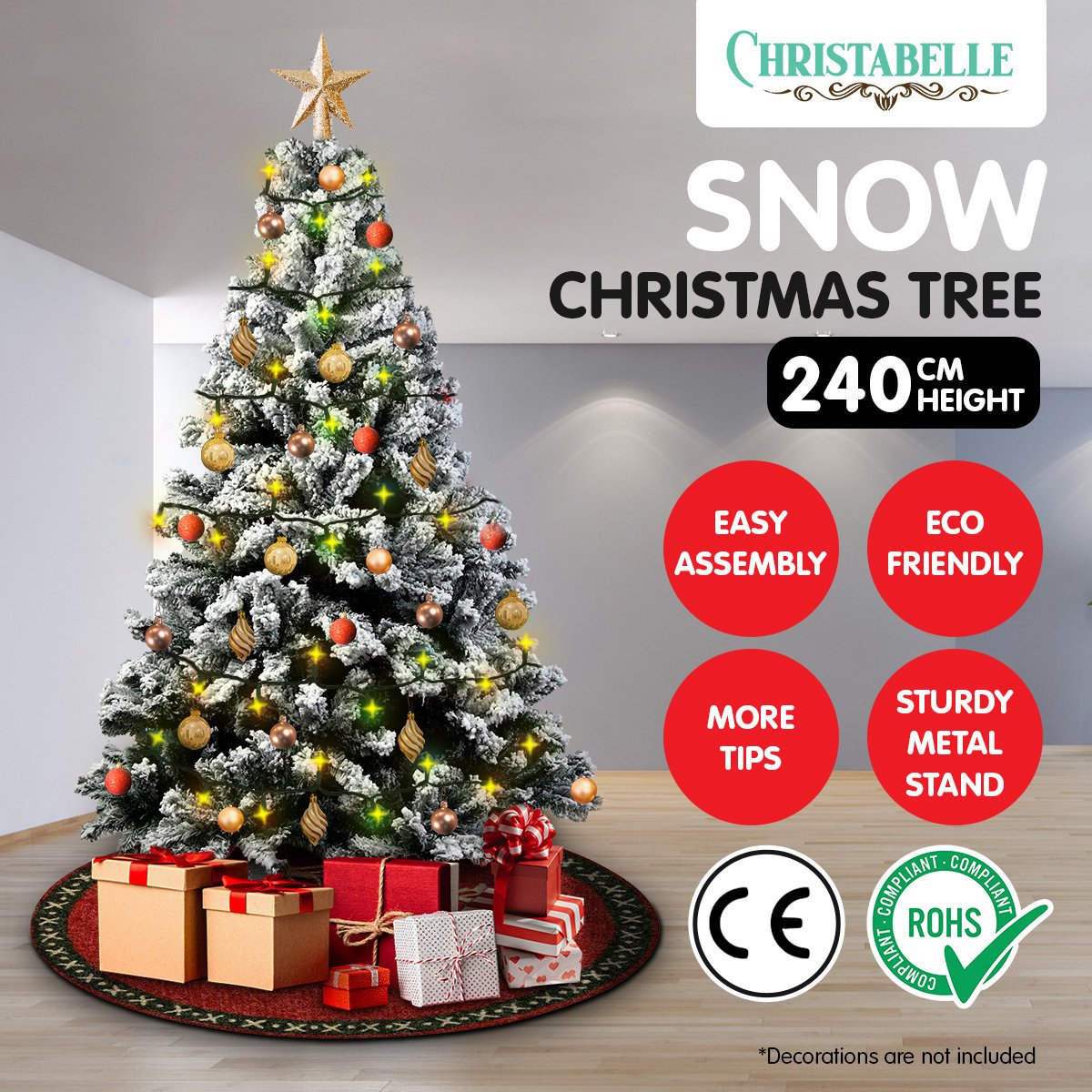 Christabelle Snow - Tipped Artificial Christmas Tree 2.4m 1500 Tips