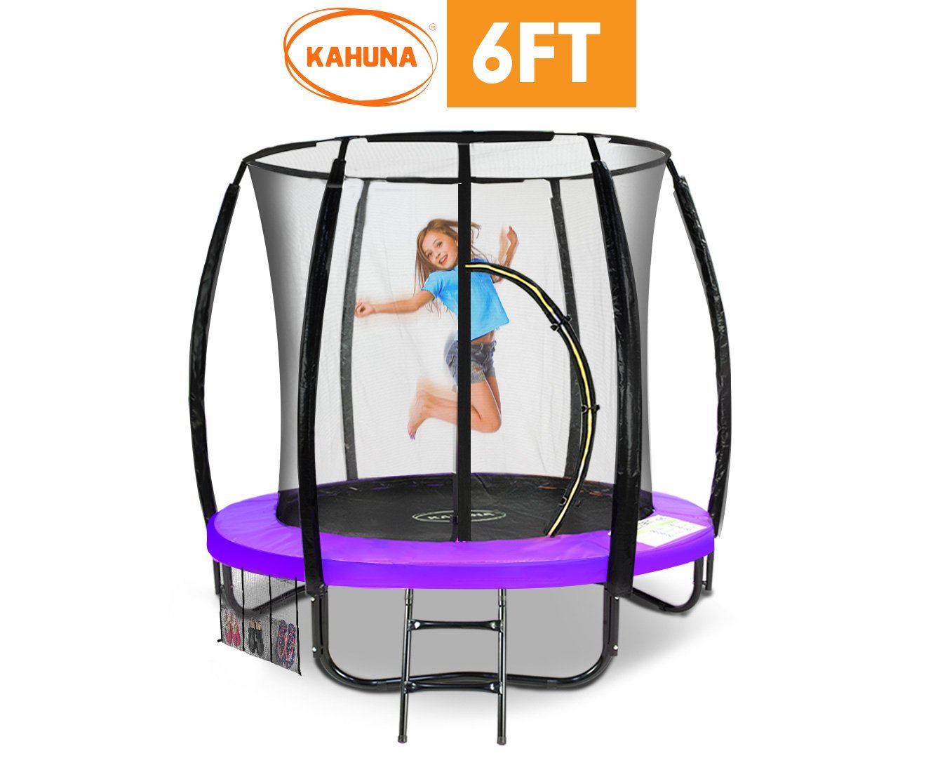 Kahuna Classic 6ft Trampoline Round Outdoor Free Safety Net Spring Pad Cover Mat Purple - 0787099083915 Toy Chest Australia 10