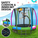 Kahuna Classic 6ft Trampoline Free Ladder Spring Mat Net Safety Pad Cover Round Enclosure Basketball Set - Rainbow - 0706502834944 Toy Chest Australia 5