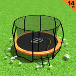 Kahuna 14ft Trampoline Free Ladder Spring Mat Net Safety Pad Cover Round Enclosure - Orange - 0706502835408 Toy Chest Australia 1