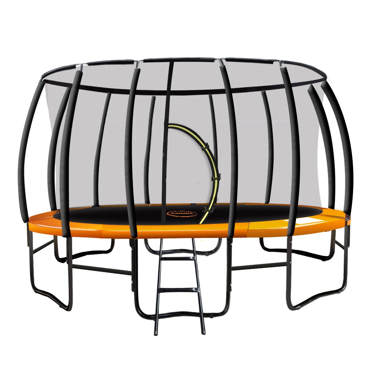 Kahuna 14ft Trampoline Free Ladder Spring Mat Net Safety Pad Cover Round Enclosure - Orange - 0706502835408 Toy Chest Australia 2