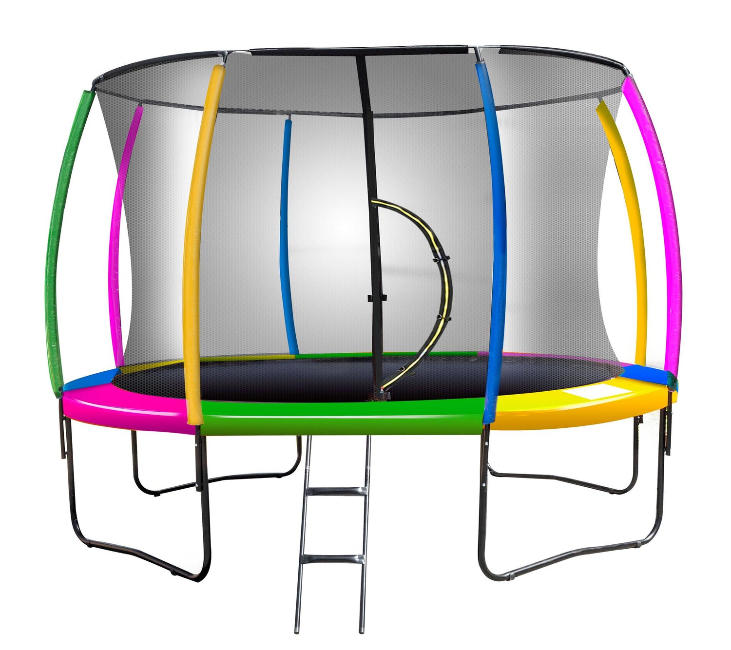 Kahuna 14ft Trampoline Free Ladder Spring Mat Net Safety Pad Cover Round Enclosure - Rainbow - 0706502835446 Toy Chest Australia 2
