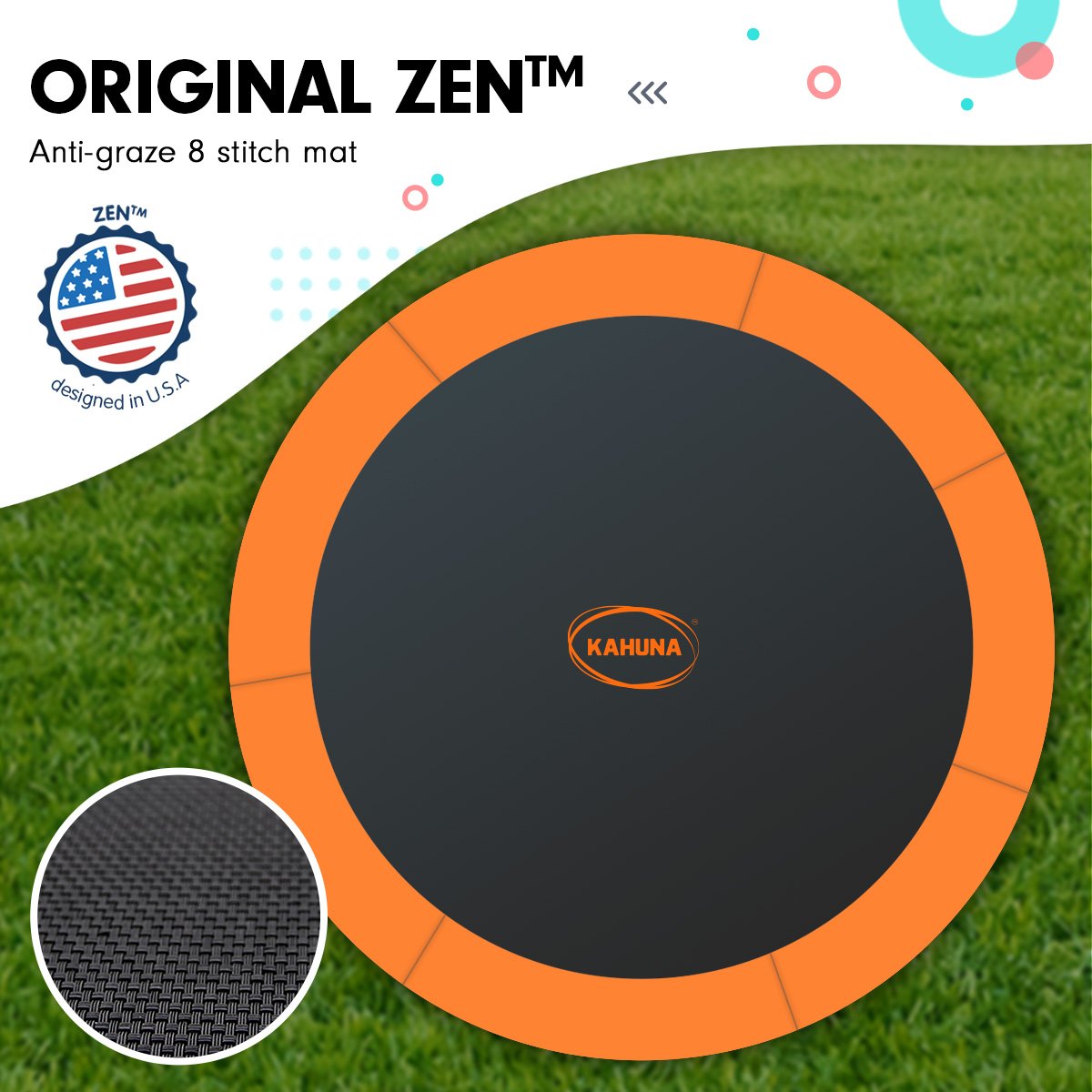 Kahuna 16ft Trampoline Free Ladder Spring Mat Net Safety Pad Cover Round Enclosure - Orange - 0706502835538 Toy Chest Australia 4