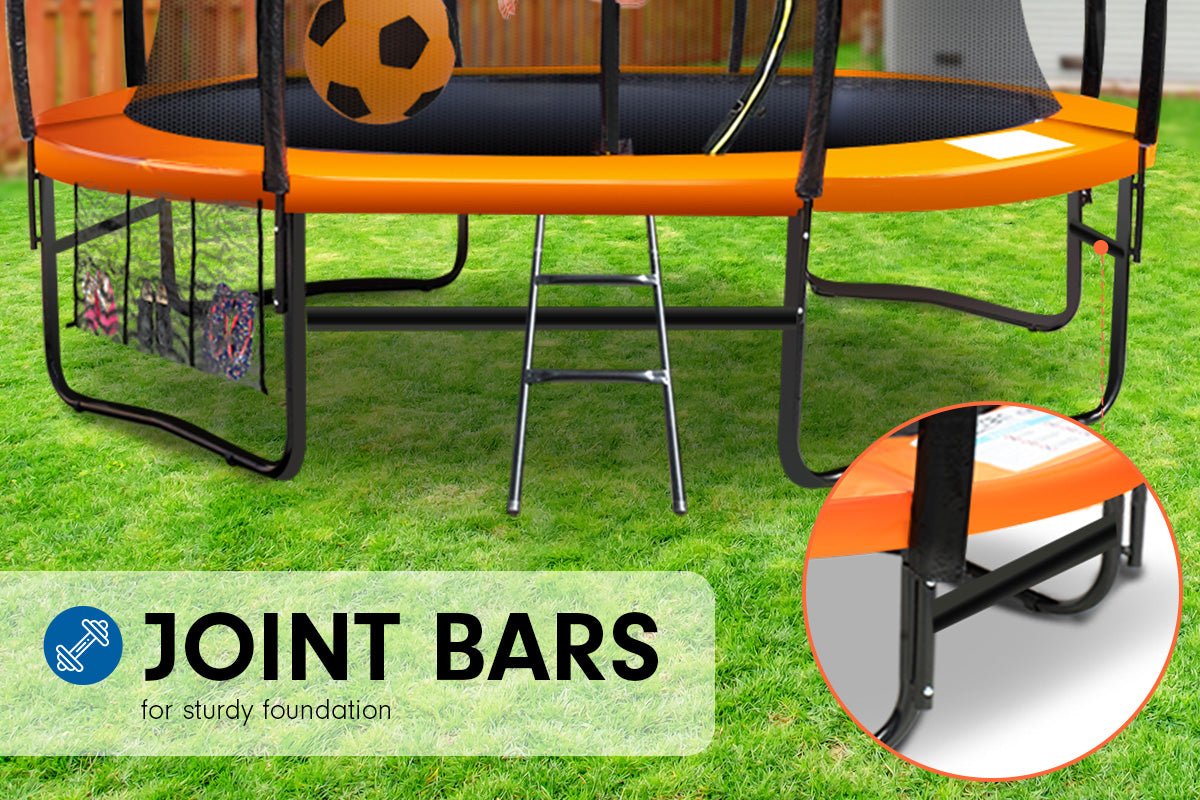 Kahuna 16ft Trampoline Free Ladder Spring Mat Net Safety Pad Cover Round Enclosure - Orange - 0706502835538 Toy Chest Australia 8