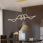 BAMDECOR A202 Modern LED Linear Pendant Lights with Dimmable LED 180cm - Gold