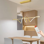 BAMDECOR A202 Modern LED Linear Pendant Lights with Dimmable LED 180cm - Gold