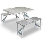 Folding Camping Table with Stools Set Portable Picnic Outdoor Garden BBQ Setting - N/A Toy Chest Australia 1