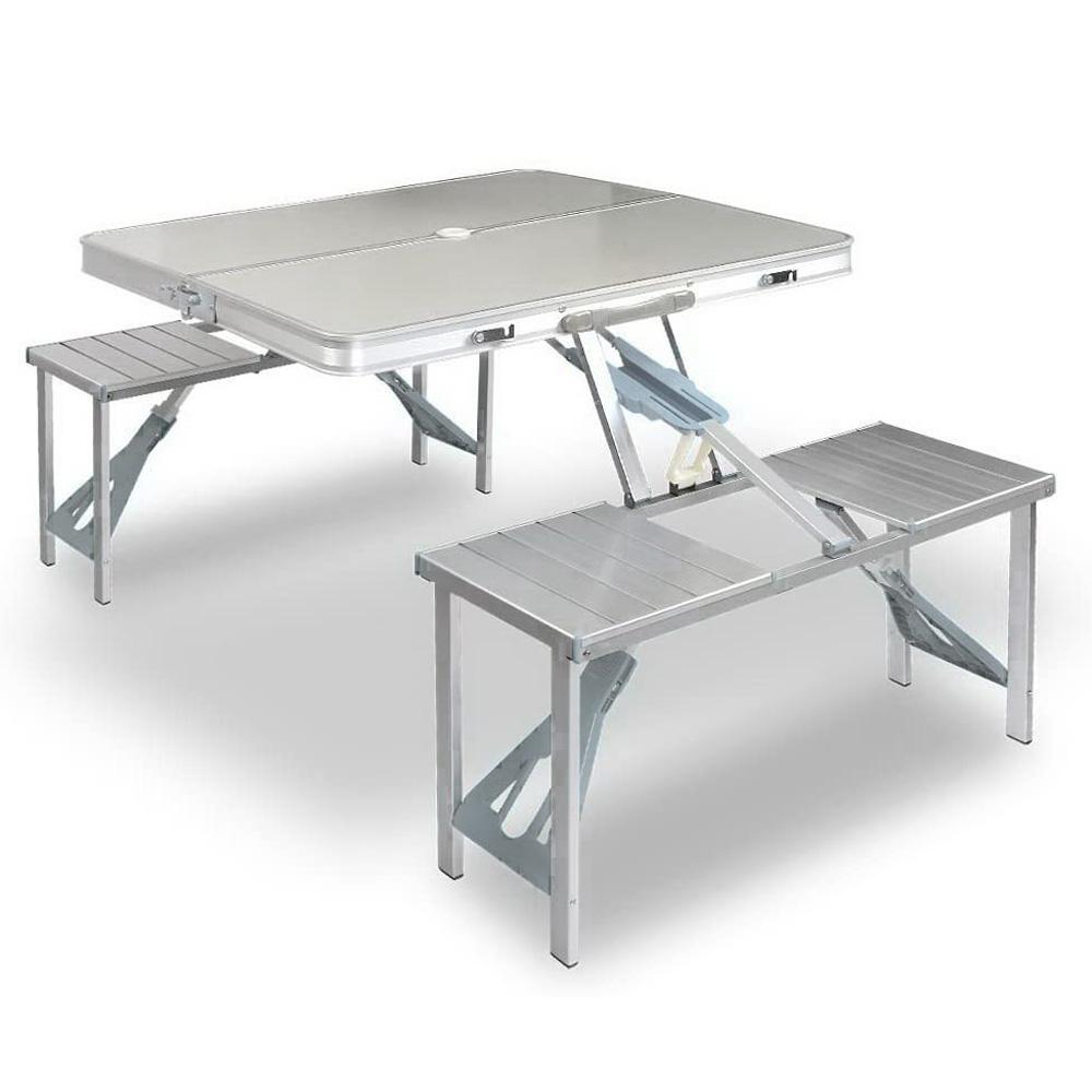 Folding Camping Table with Stools Set Portable Picnic Outdoor Garden BBQ Setting - N/A Toy Chest Australia 1