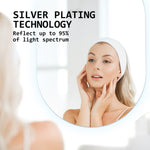 LED Wall Mirror Oval Anti - Fog Bathroom 50x75cm