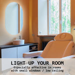 LED Wall Mirror Oval Anti - Fog Bathroom 50x75cm