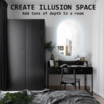 LED Wall Mirror Oval Anti - Fog Bathroom 50x75cm