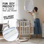 LED Wall Mirror Oval Anti - Fog Bathroom 50x75cm