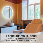 2 Set LED Wall Mirror Round Anti - Fog Bathroom 50cm