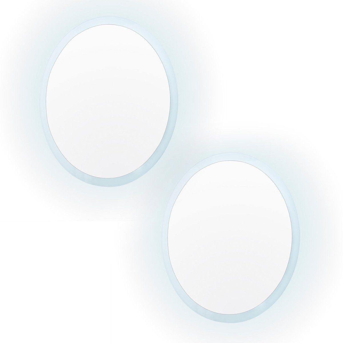 2 Set LED Wall Mirror Round Anti - Fog Bathroom 60cm