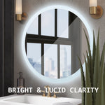 2 Set LED Wall Mirror Round Anti - Fog Bathroom 70cm