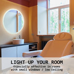 2 Set LED Wall Mirror Round Anti - Fog Bathroom 70cm