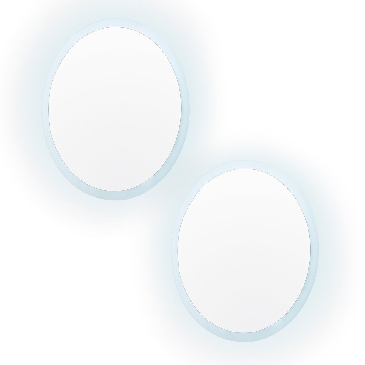 2 Set LED Wall Mirror Round Anti - Fog Bathroom 80cm