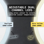 2 Set LED Wall Mirror Round Anti - Fog Bathroom 80cm
