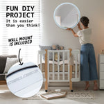 2 Set LED Wall Mirror Round Anti - Fog Bathroom 80cm