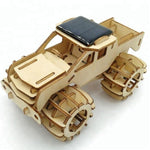 Model car 3D Ply Wood puzzle - Build and Paint your own 4 x 4 Truck Car craft kit with MOTOR (solar or battery) - 926193168 Toy Chest Australia 1