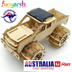 Model car 3D Ply Wood puzzle - Build and Paint your own 4 x 4 Truck Car craft kit with MOTOR (solar or battery) - 926193168 Toy Chest Australia 8
