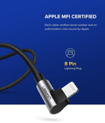 UGREEN 60521 USB - A to 8 - pin 90 Degree Angel Cable 1M