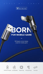 UGREEN 60521 USB - A to 8 - pin 90 Degree Angel Cable 1M