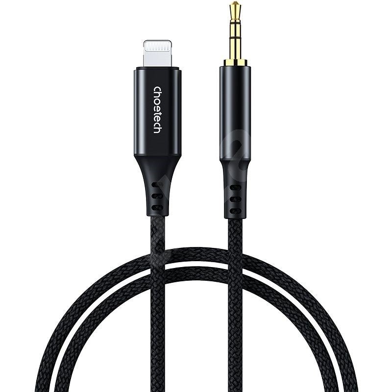CHOETECH AUX007 8 - pin to 3.5mm Male Audio Cable for iPhone1M - Black