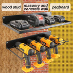 Power Tool Organizer Drill Holder Wall Mount Garage Storage Shelves Rack Wall Storage Organizer Set