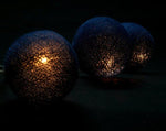 1 Set of 20 LED Black 5cm Cotton Ball Battery Powered String Lights Christmas Gift Home Wedding Party Bedroom Decoration Outdoor Indoor Table Centrepiece