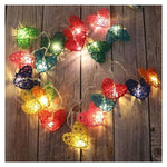 50 Rainbow 3D Hollowed Rattan Heart - Shaped 5M LONG String Fairy Lights, Battery (AA) Indoor & Outdoor Decorations Birthday Kids Celebration PartyRoom Table Lighting