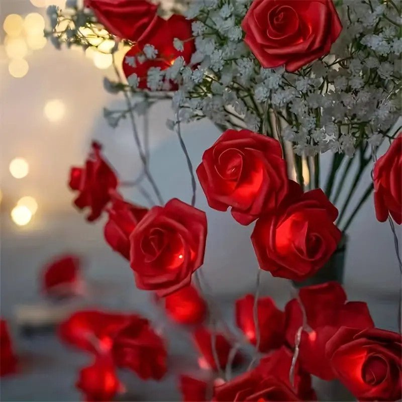 Red Rose battery string fairy light - party night light wedding decoration