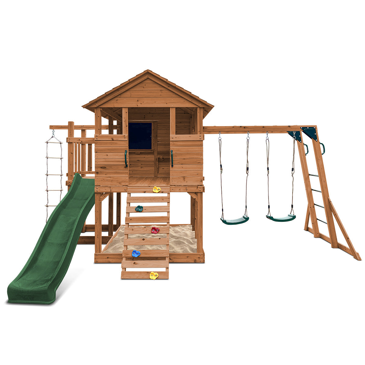 Lifespan Kids Kingston Cubby House with 2.2m Slide (Green)