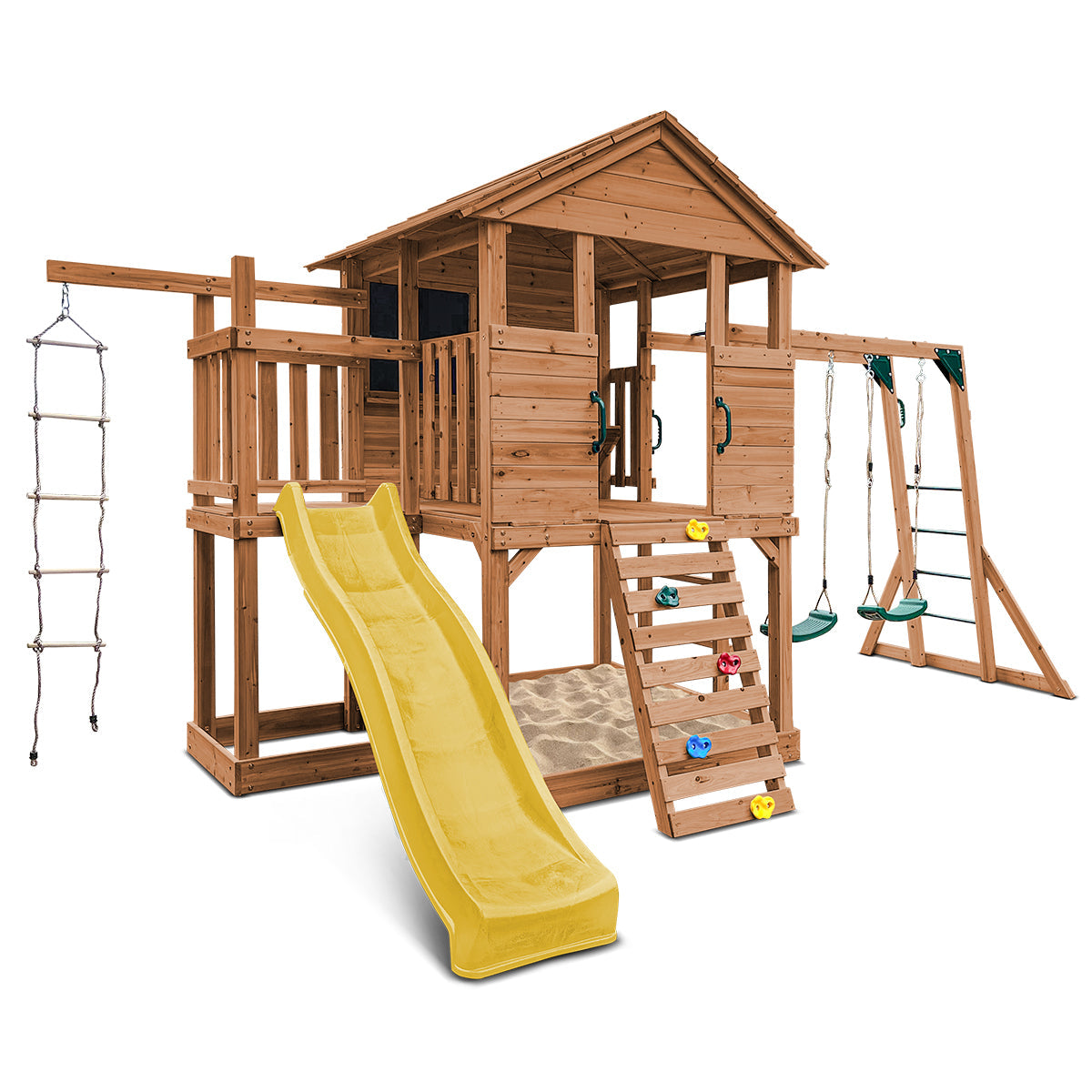 Lifespan Kids Kingston Cubby House with 2.2m Slide (Yellow)