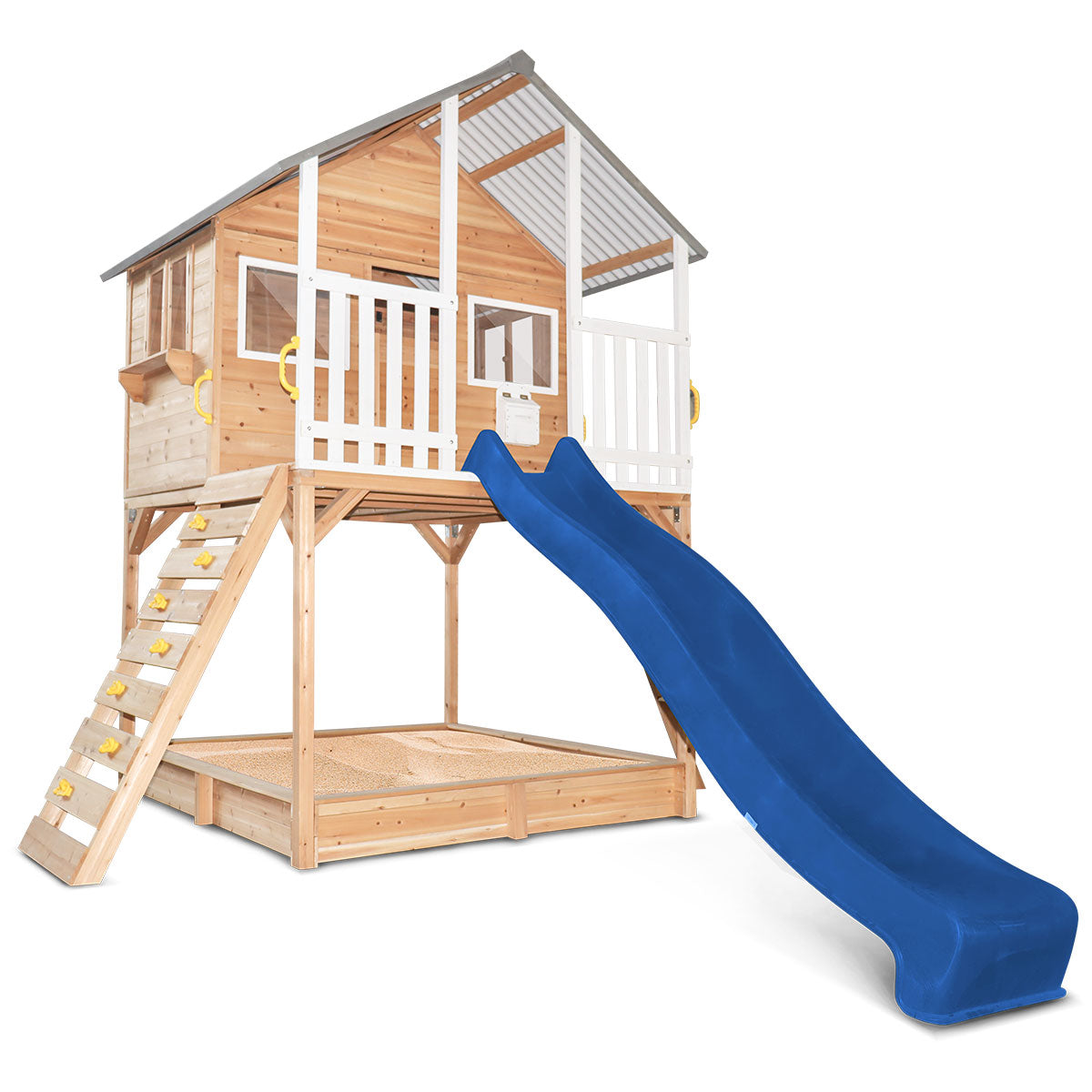 Lifespan Kids Winchester Cubby House (Elevated 1.2m) with 2.2m Slide (Blue)