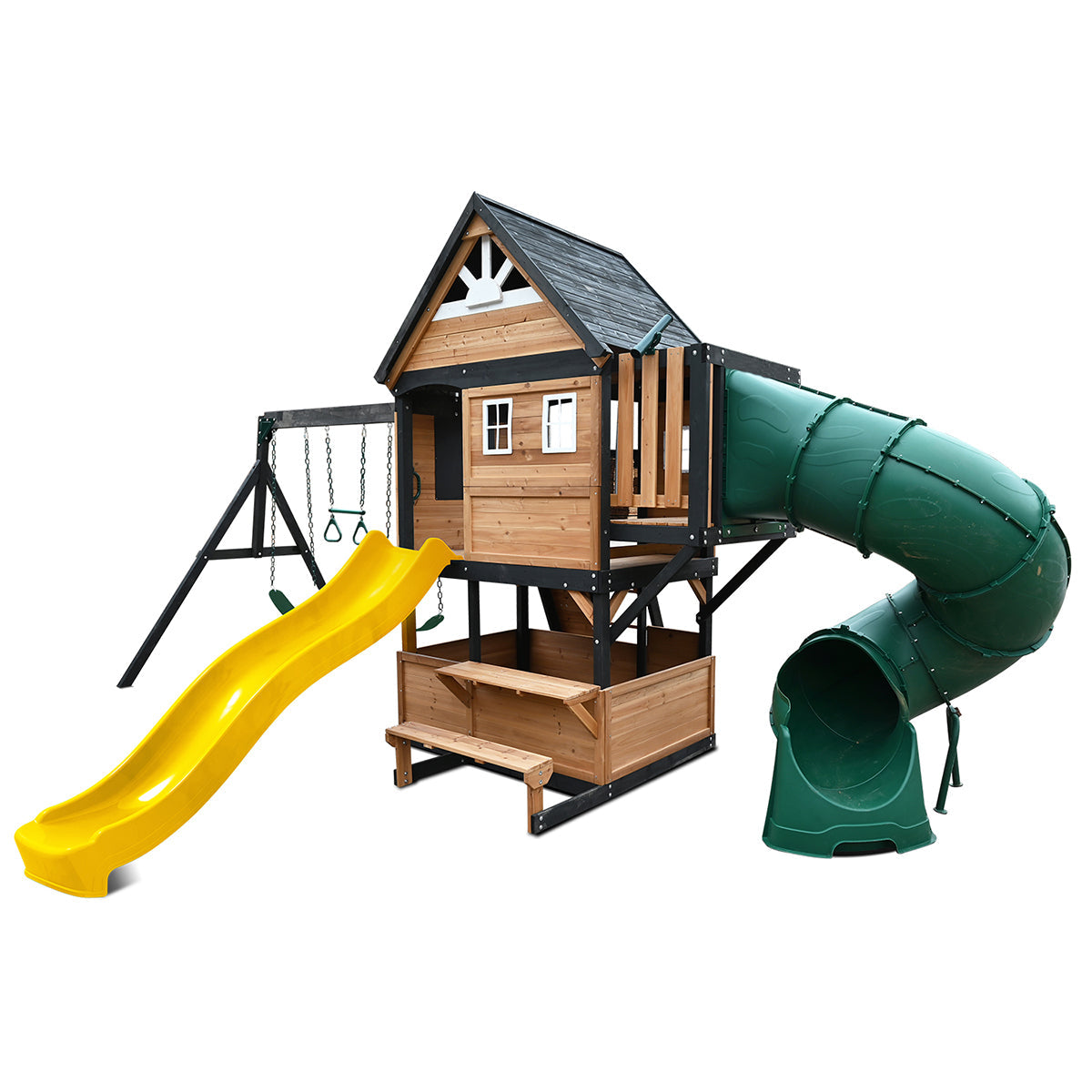 Lifespan Kids Claremont Swing Set & Play Centre with 2.2m Slide (Yellow)