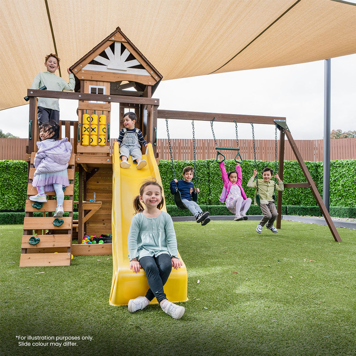 Lifespan Kids Coventry Swing Set & Play Centre with 2.2m Slide (Pastel Green)