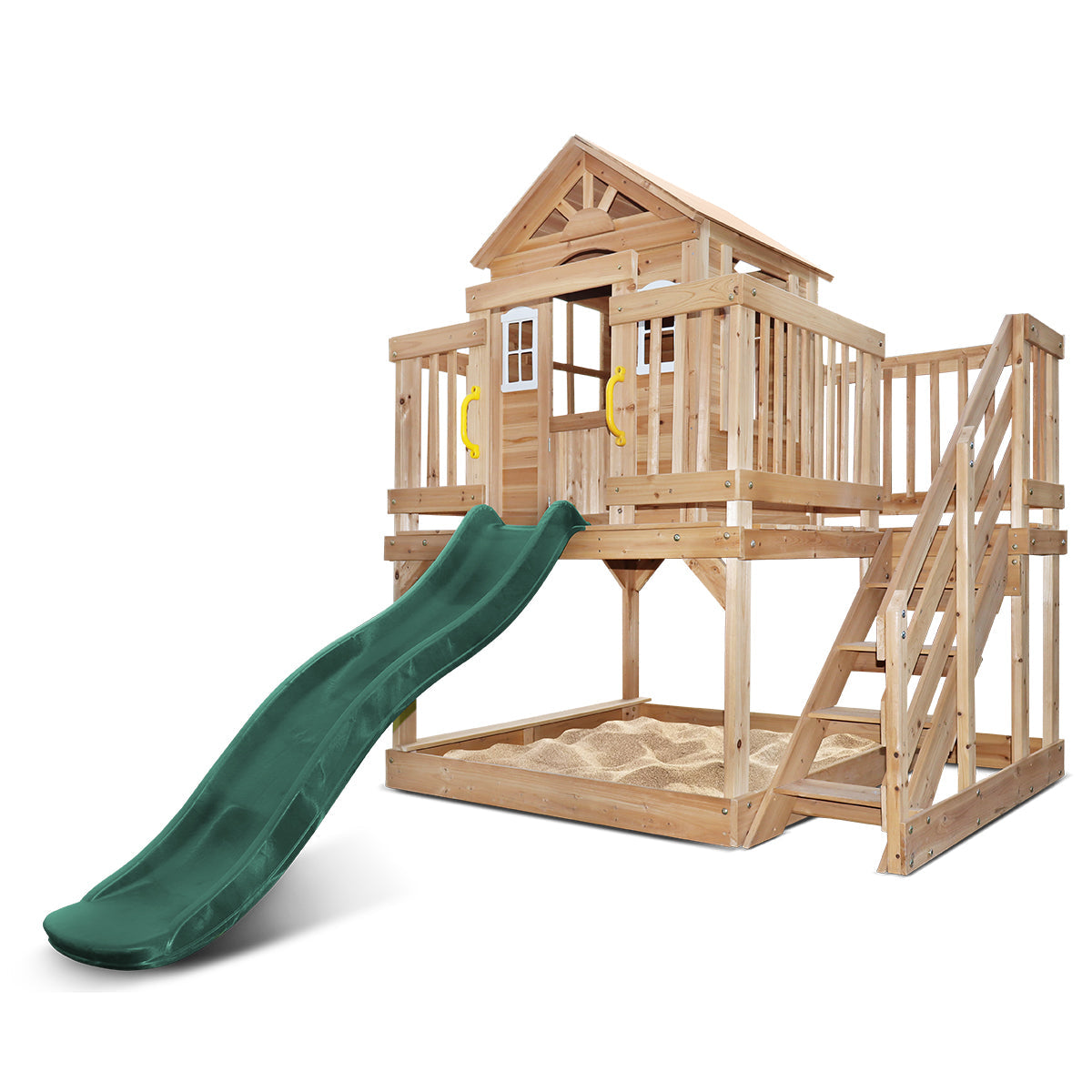 Lifespan Kids Silverton Cubby House with 1.8m Slide (Green)