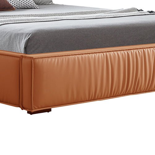 Louis King Bed Frame PU leather KD Slat in Wooden Legs - 9360882004109 Toy Chest Australia 5