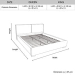 Louis Queen Bed Frame PU leather KD Slat in Wooden Legs - 9360882004116 Toy Chest Australia 7