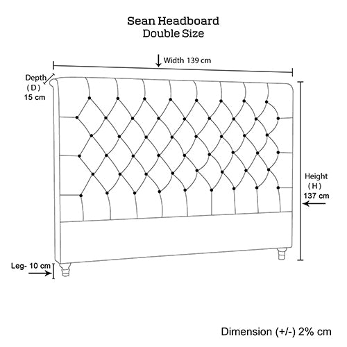 Bed Head Double Size French Provincial Headboard Upholsterd Fabric Beige - 2100622203396 Toy Chest Australia 8
