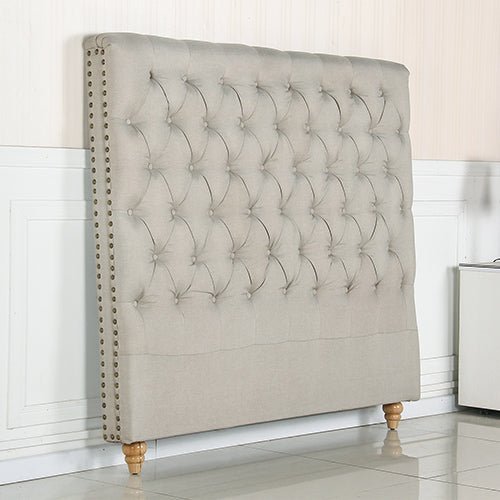Bed Head King Size French Provincial Headboard Upholsterd Fabric Beige - 2100622203419 Toy Chest Australia 2