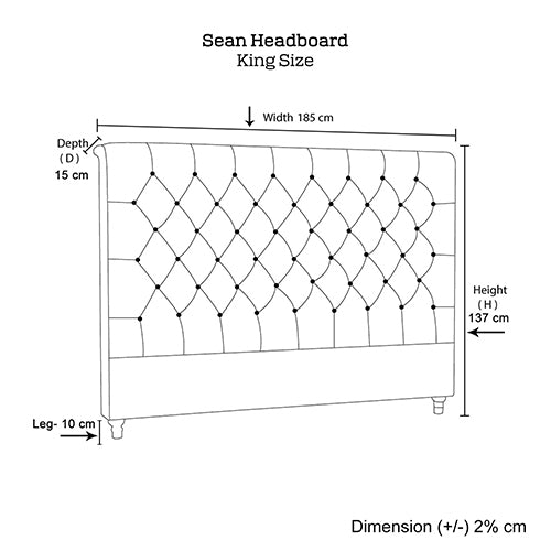 Bed Head King Size French Provincial Headboard Upholsterd Fabric Charcoal - 2100622203426 Toy Chest Australia 6