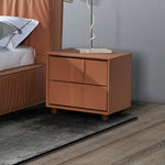 Louis Bedside Table MDF With PU Leather Wooden Legs - 9360882004123 Toy Chest Australia 1