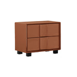 Louis Bedside Table MDF With PU Leather Wooden Legs - 9360882004123 Toy Chest Australia 2