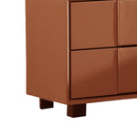 Louis Bedside Table MDF With PU Leather Wooden Legs - 9360882004123 Toy Chest Australia 3