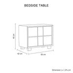 Louis Bedside Table MDF With PU Leather Wooden Legs - 9360882004123 Toy Chest Australia 4