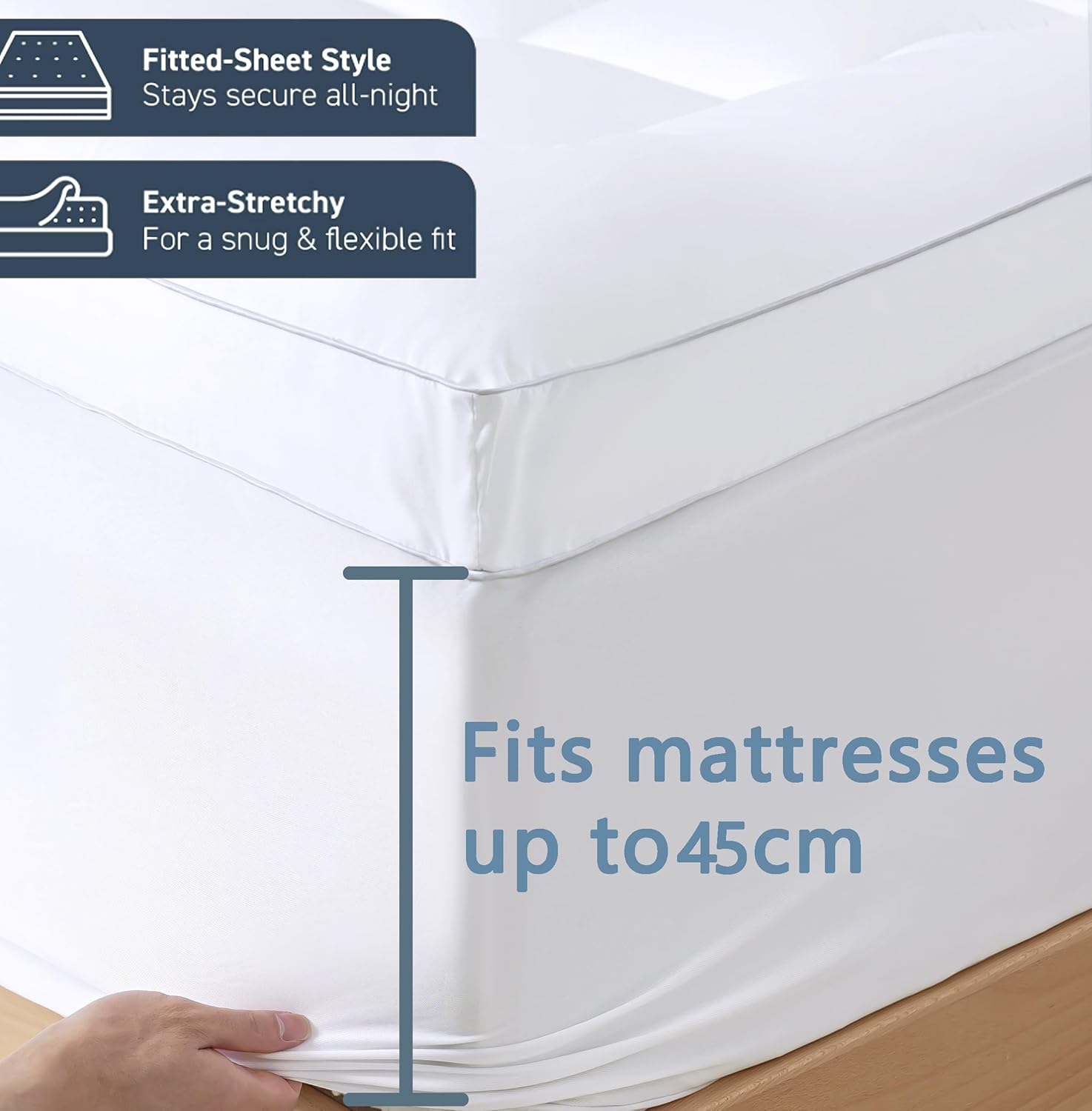 Luxurious Extra Thick 1000GSM Mattress Topper - Super King size - 9728820216159 Toy Chest Australia 5