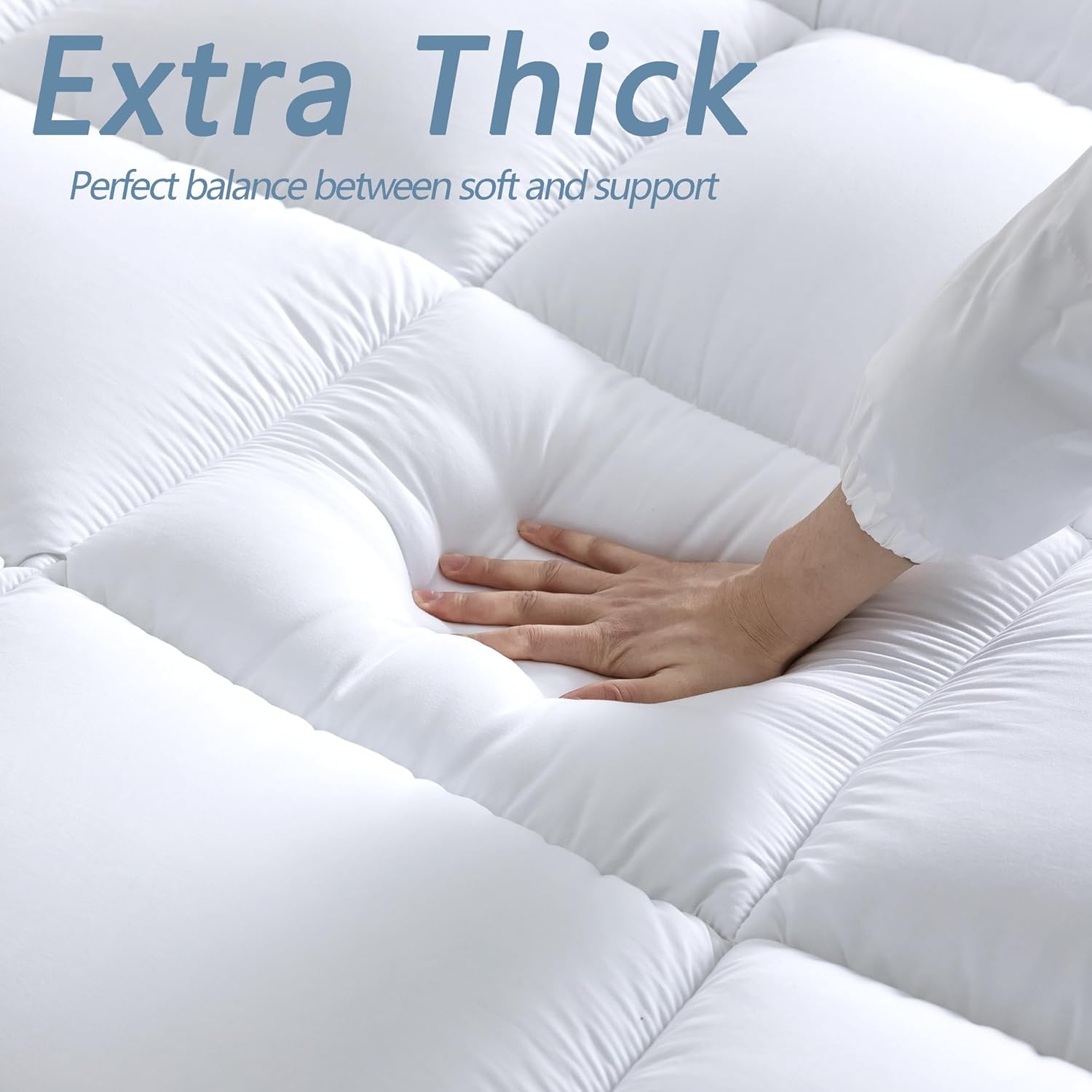 Luxurious Extra Thick 1000GSM Mattress Topper - Super King size - 9728820216159 Toy Chest Australia 6